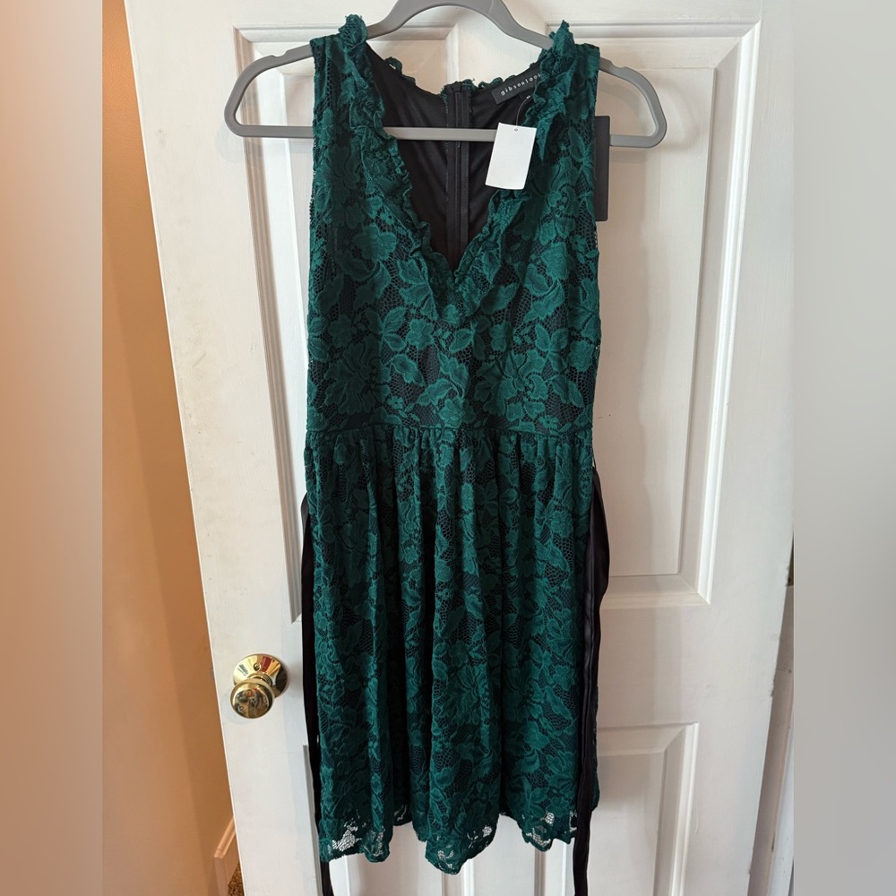 Gibson Teal Lace Dress medium